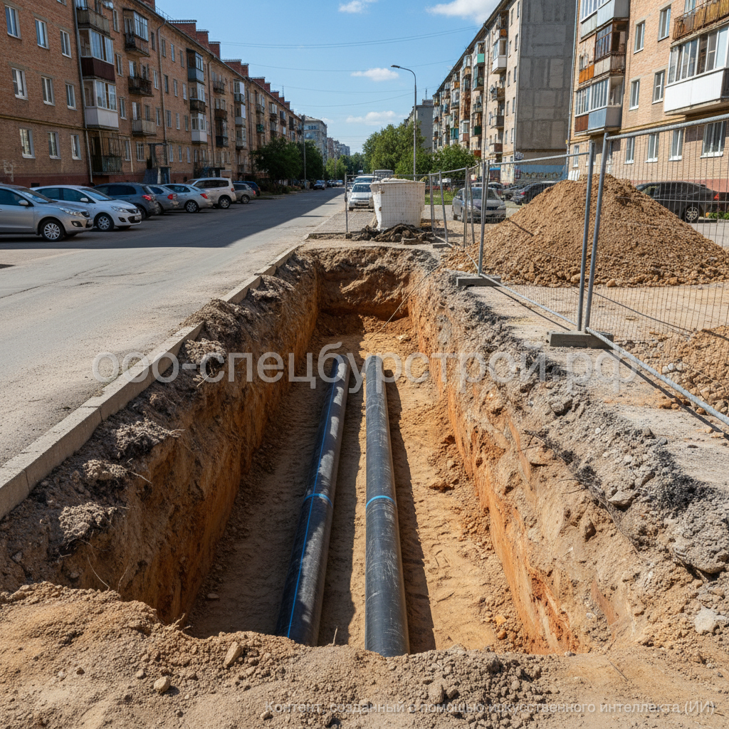 Bestranshejnaya-prokladka-kanalizacii-v-Ufe